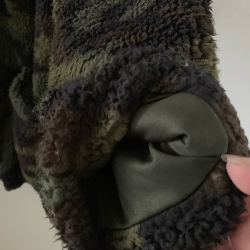 Camo thick long sweater cardigan - Picture 4 of 6